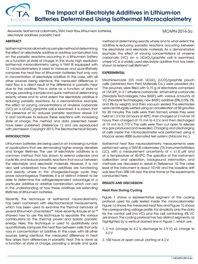 Appnote - TA仪器 Appnote